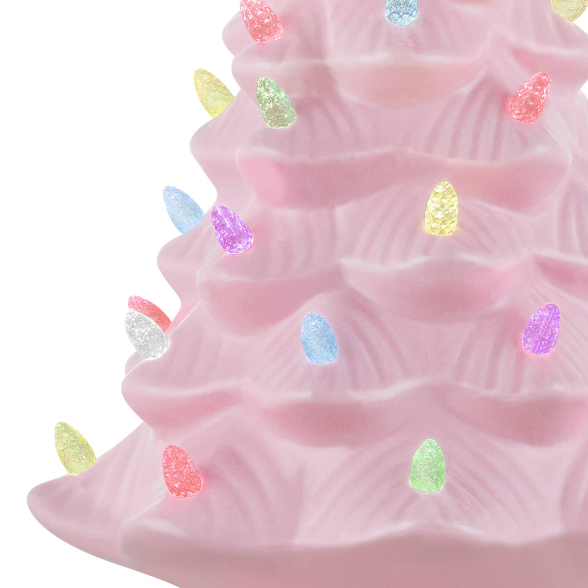 Mr. Cottontail Pink 13" Ceramic Easter Bunny Tree